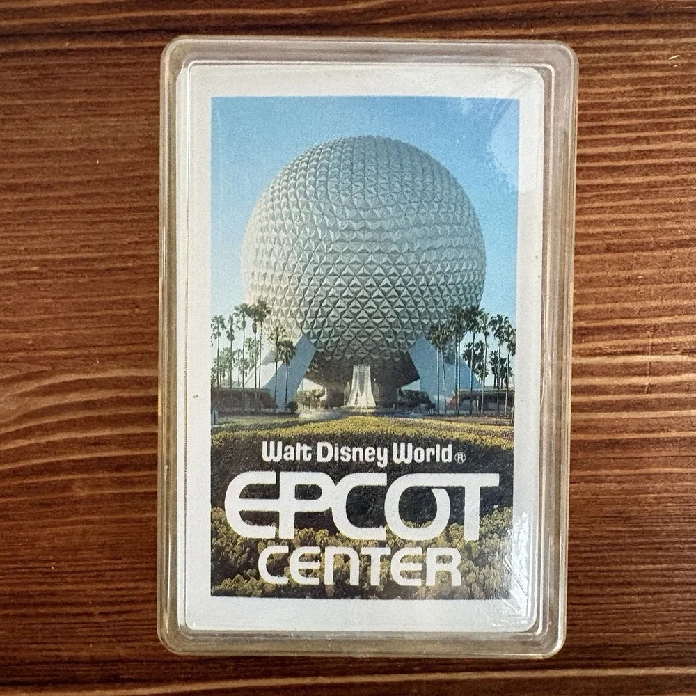 Walt Disney World EPCOT Center Playing Cards Sealed Deck w/ Plastic Case